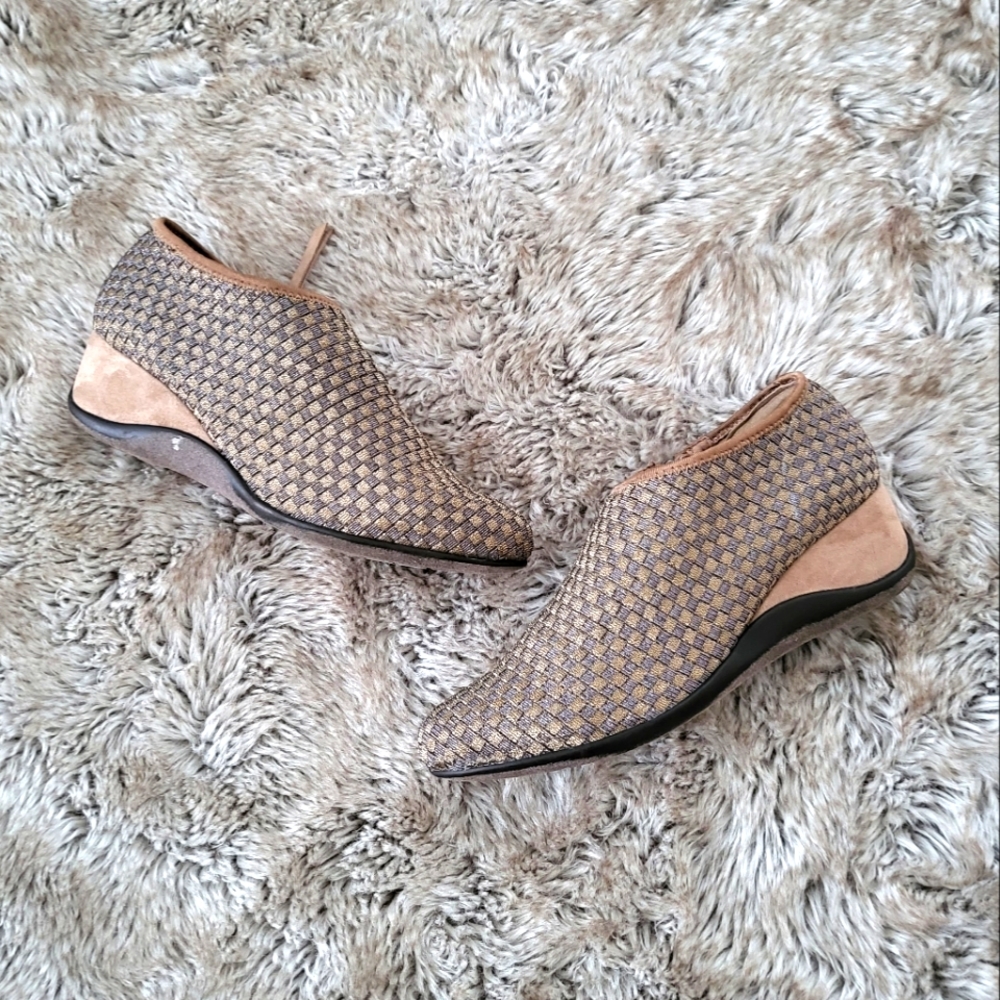 Zee Alexis Hand-Woven Ankle Booties Wedge Shoes Size 39